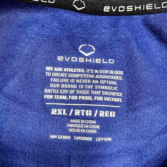 EvoShield Pro Team Heater Pullover Fleece 2XL Blue Warm Up Batting Cage Baseball - Picture 7 of 9